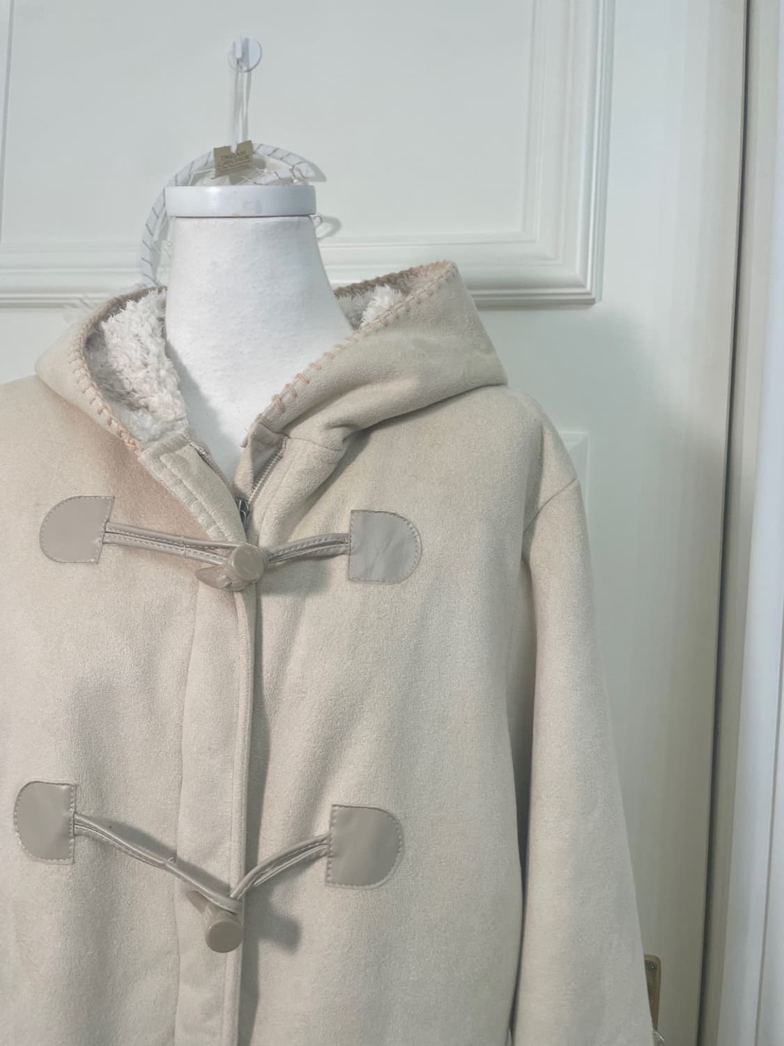 THEORIA cream ivory fur point hoodie coa 상품이미지7