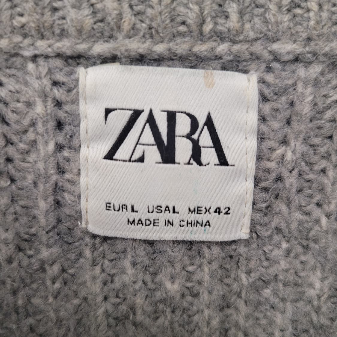 Zara 자라 반집업 니트 스웨터 그레이 상품이미지3