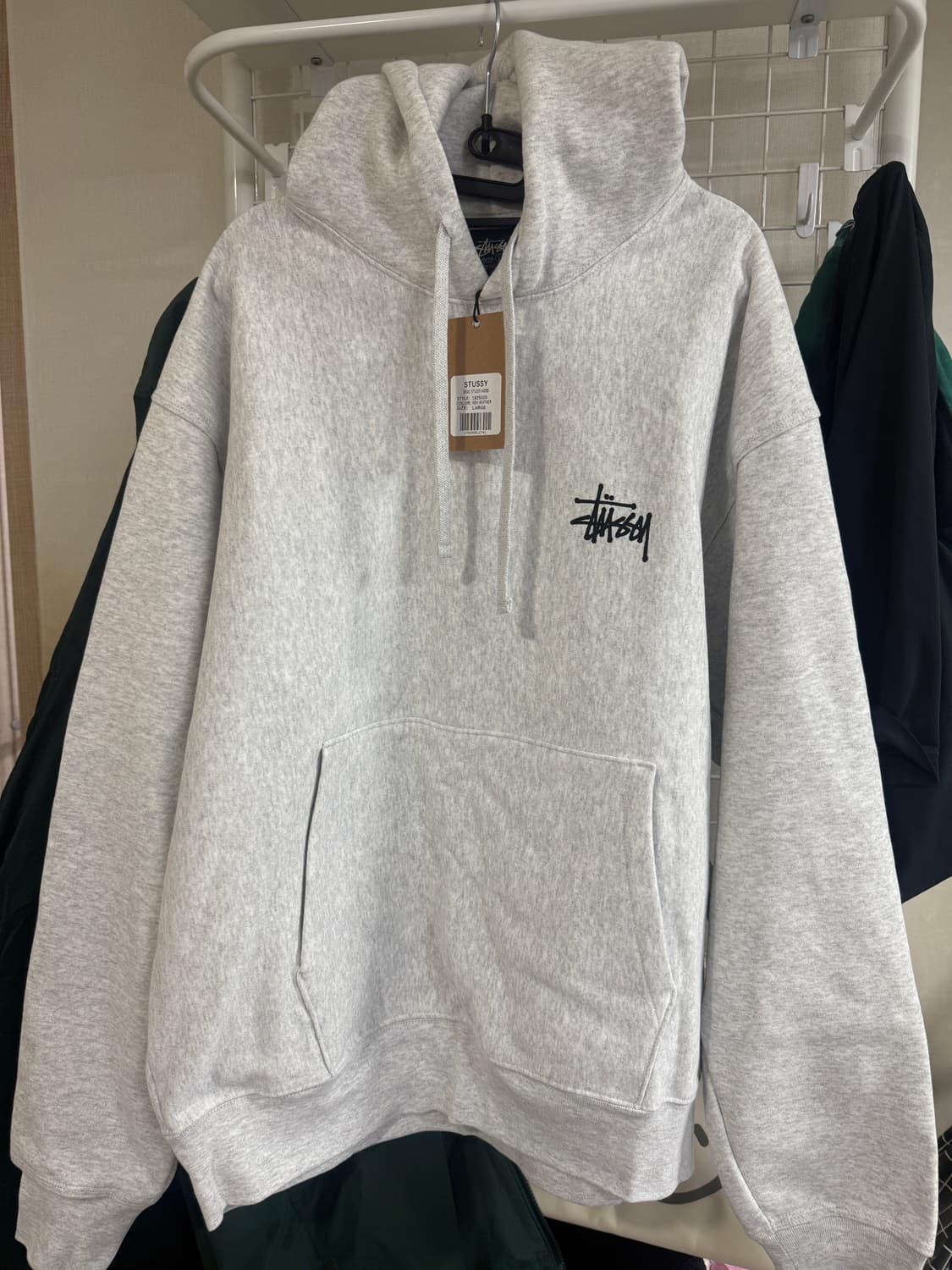 스투시 베이직 스투시 후드 애쉬 헤더 L 사이즈2023 상품이미지1