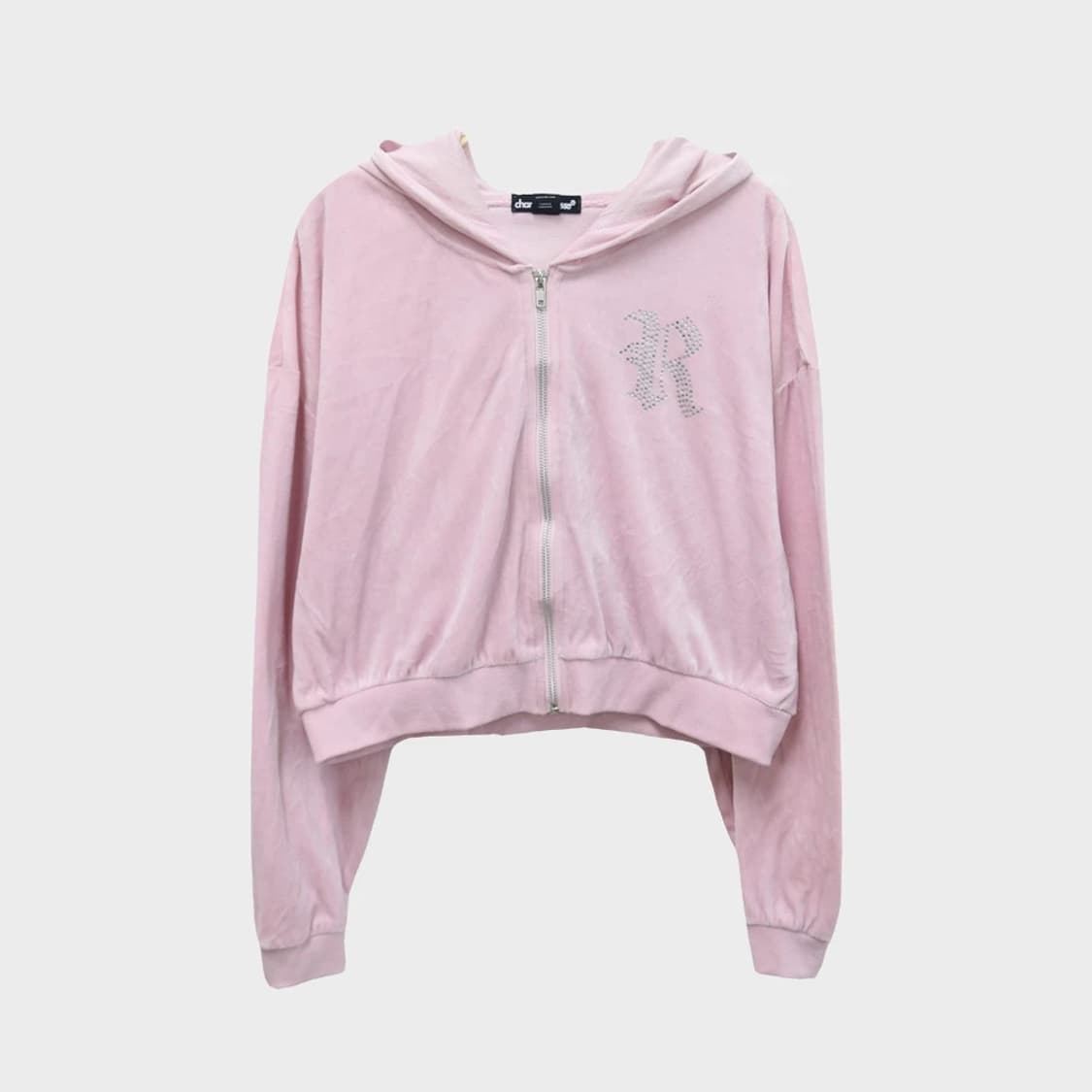 CHARLOTTE RUSSE 벨벳 크롭 가디건 60543 상품이미지1