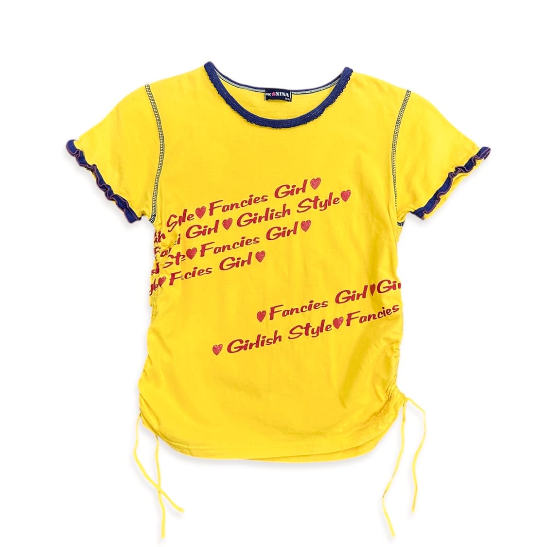 String Funky Lettering Short Sleeve Top 상품이미지2