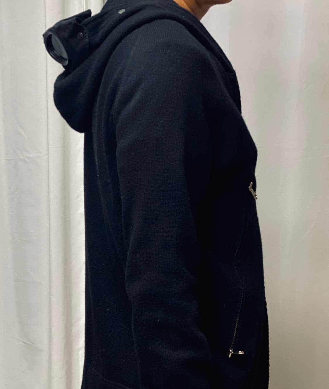 cp컴퍼니 고글 니트 후드 집업 블랙 105사이즈 상품이미지4