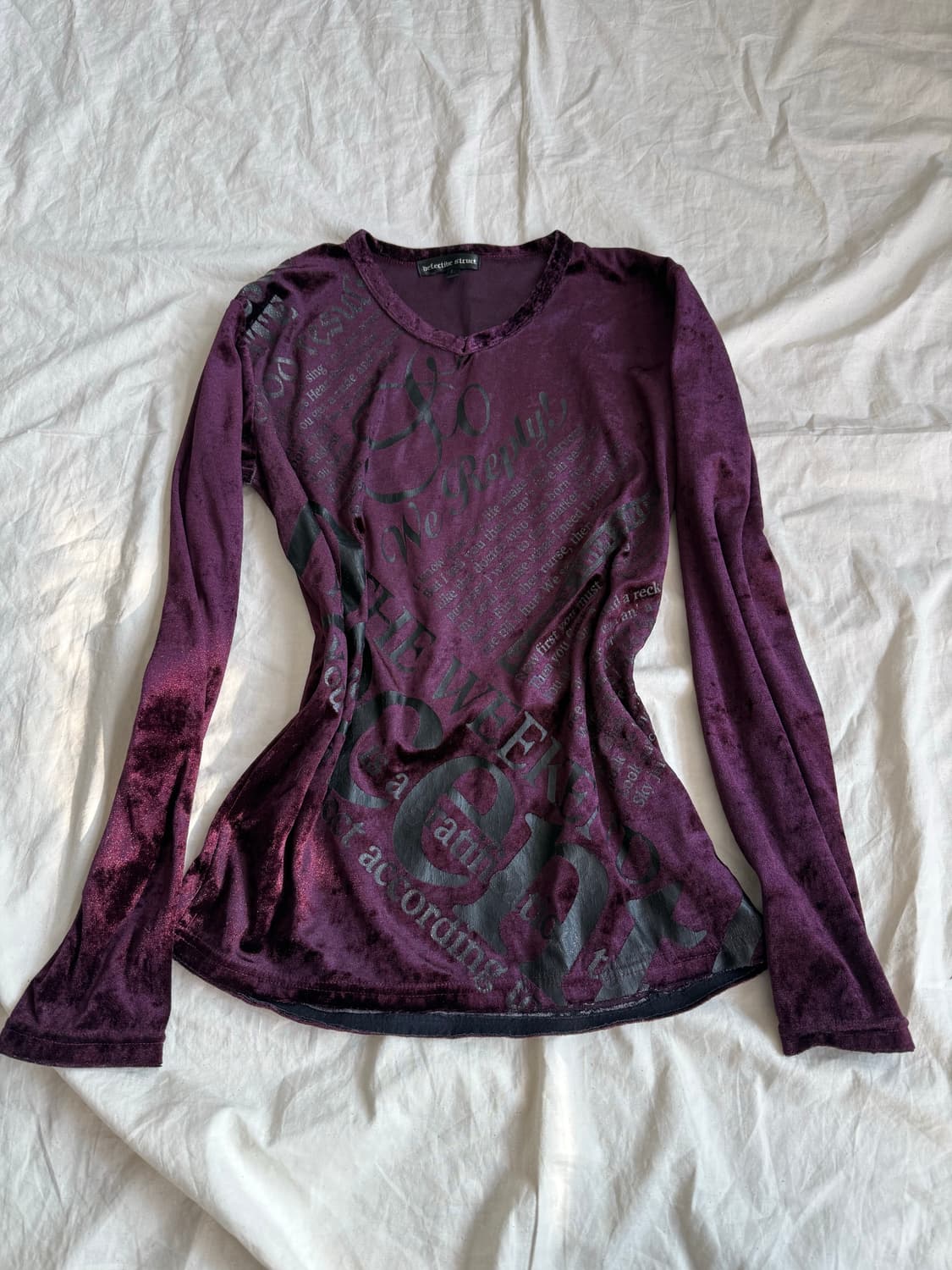 퍼플 벨벳 펑크 락시크 롱 슬리브 상품이미지1