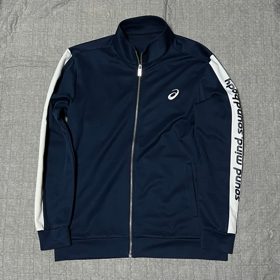 아식스 져지 100(L) 집업 트랙 네이비 츄리닝 트레이닝복 상품이미지1