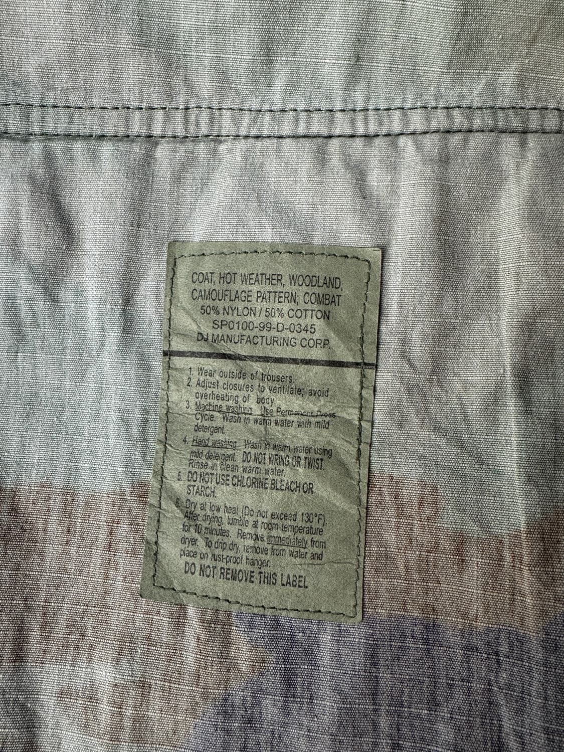 미군 우드랜드 BDU 자켓 M/R (100) 상품이미지10