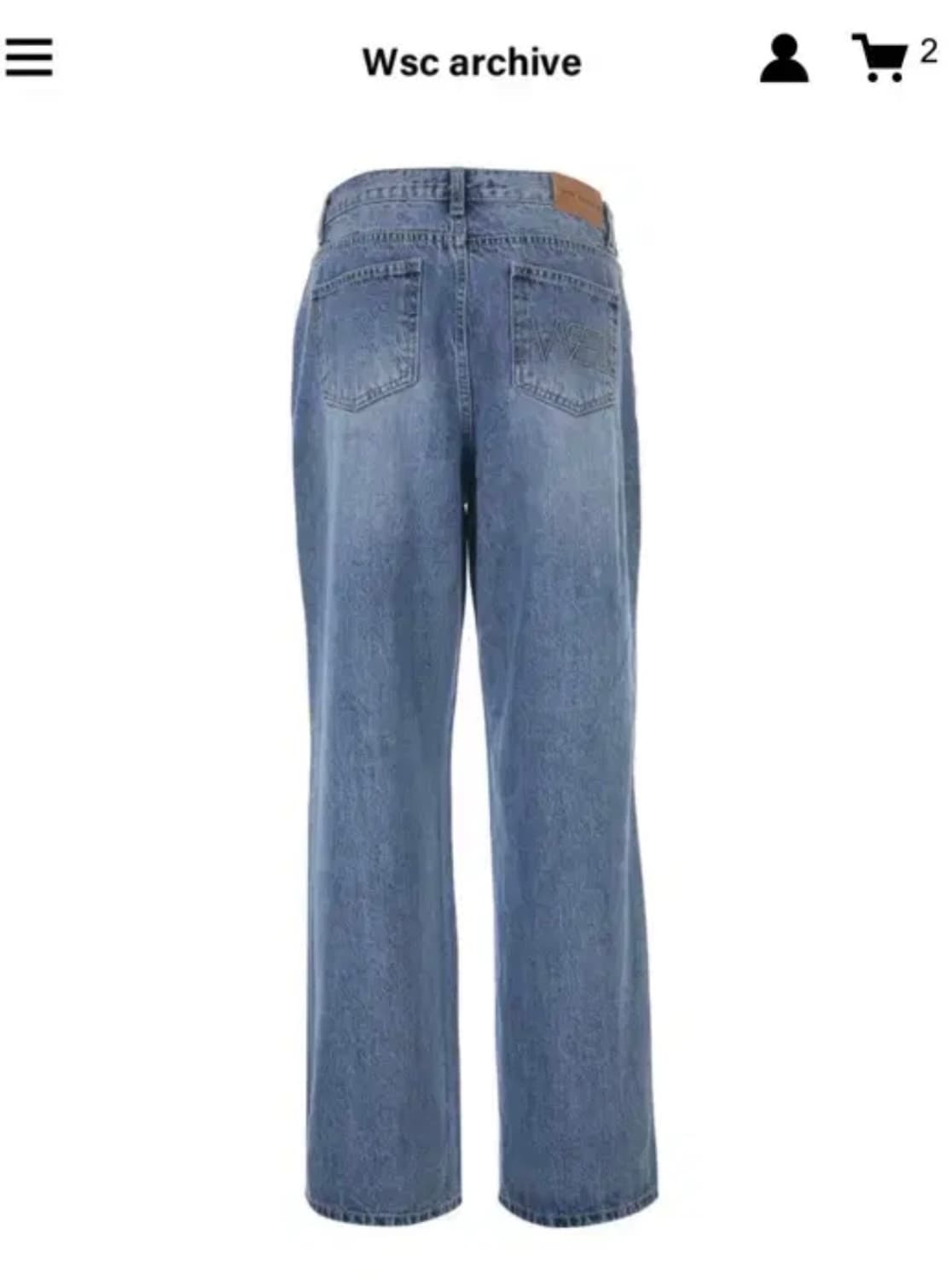 wsc 아카이브 데님 와이드 팬츠 1사이즈 상품이미지1