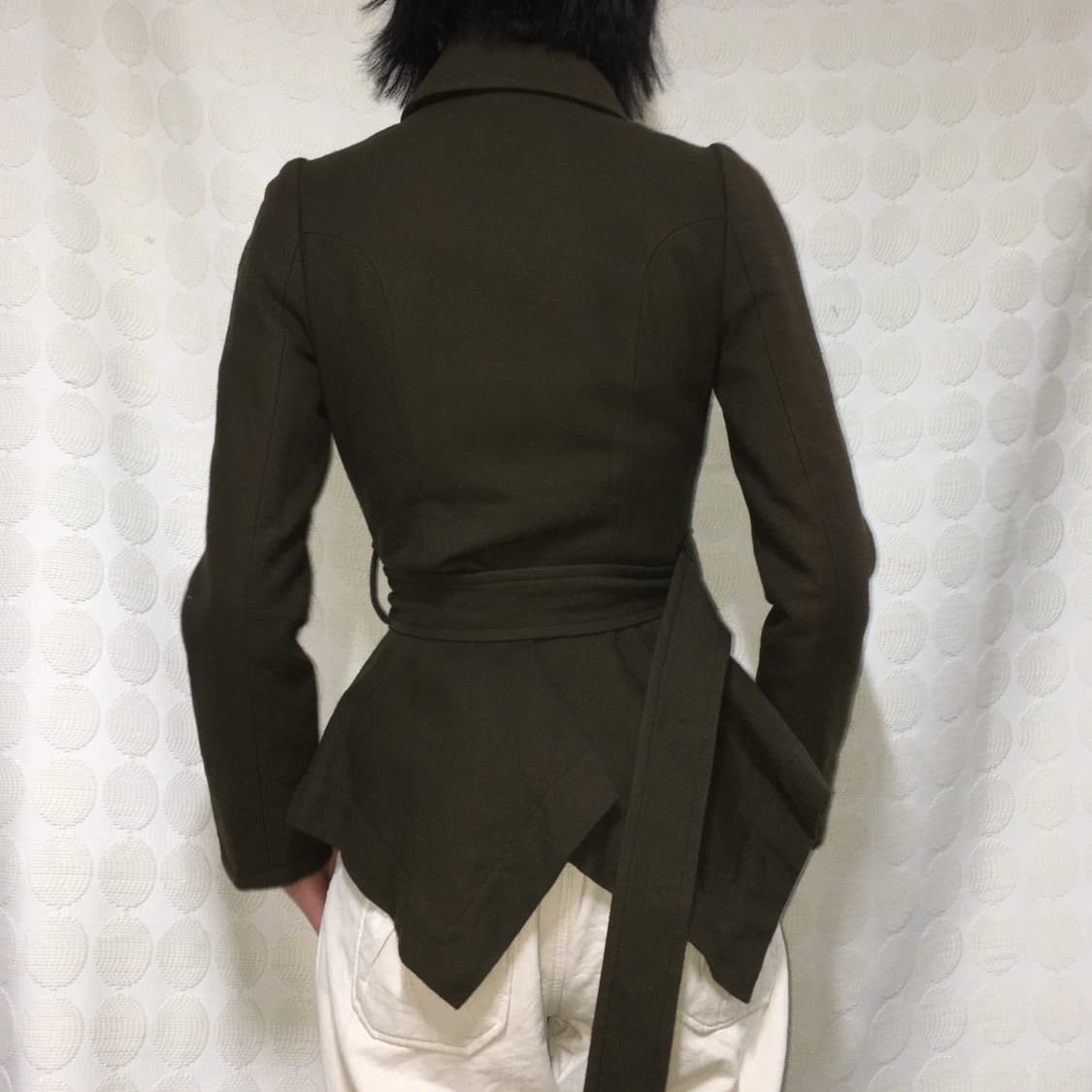 비비안 웨스트우드 크롭 바이커 울 코트 상품이미지3