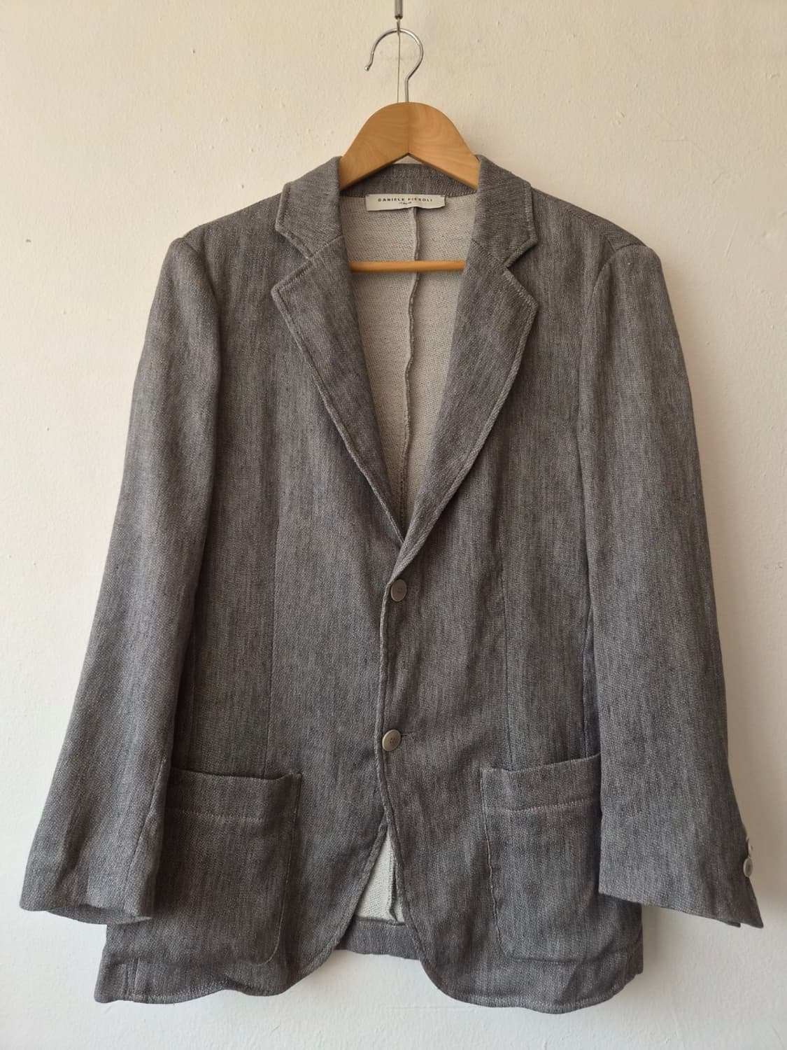 다니엘레 피에솔리 시리즈 남녀공용 그레이린넨자켓 95사이즈 상품이미지2