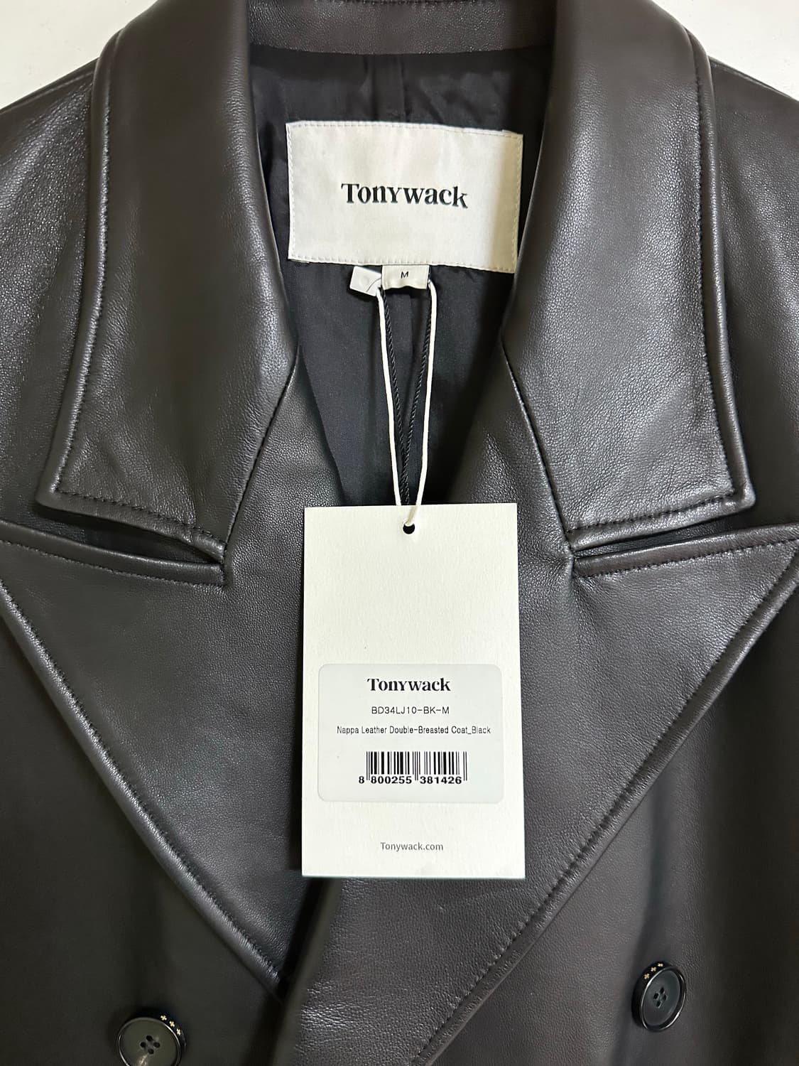 (M)토니웩 레더 더블코트 상품이미지5