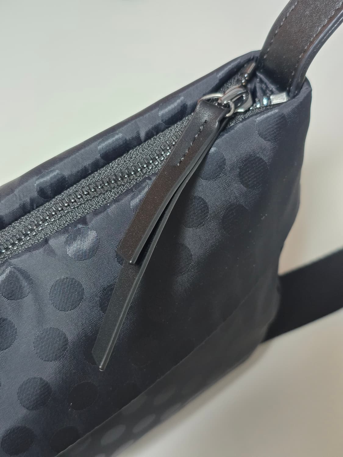 Y'saccs by Yohji Yamamoto 도트 블랙 레더 콤비 상품이미지6