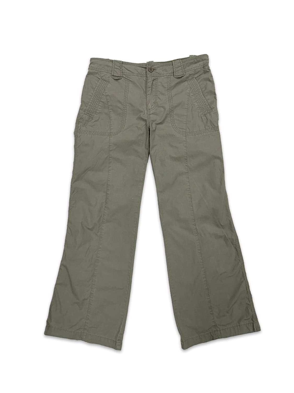 빈티지 y2k 카키 라인 와이드 팬츠 상품이미지1