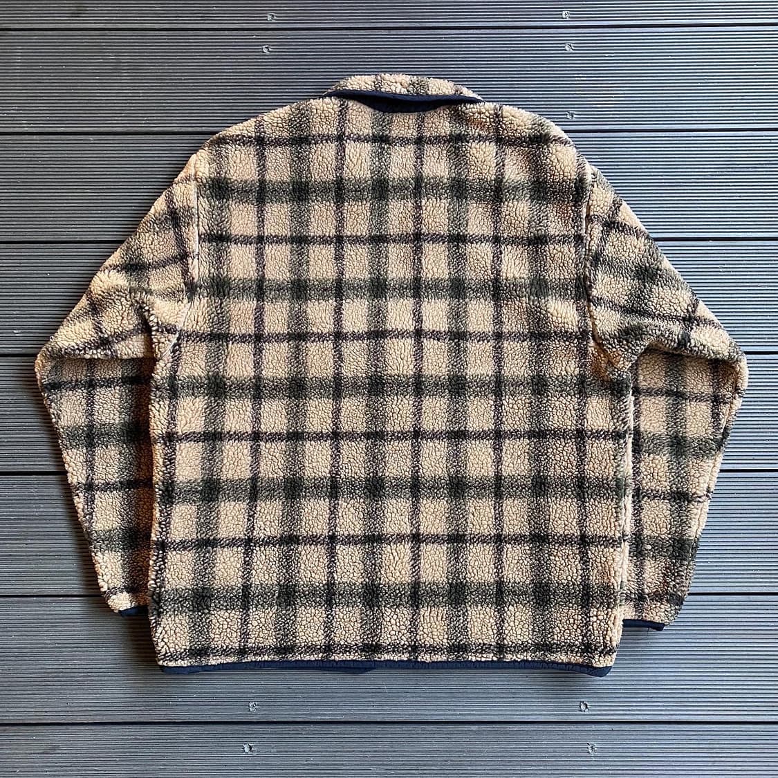(105) 90’s 울리치 체크 보아 플리스 자켓  상품이미지10