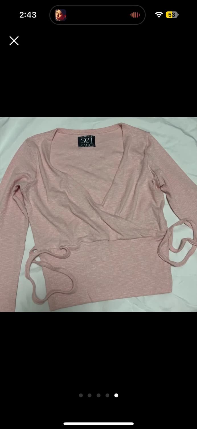 쎄쎄쎄 wrap t-shirt pink setsetset 랩티셔츠 핑크 상품이미지5