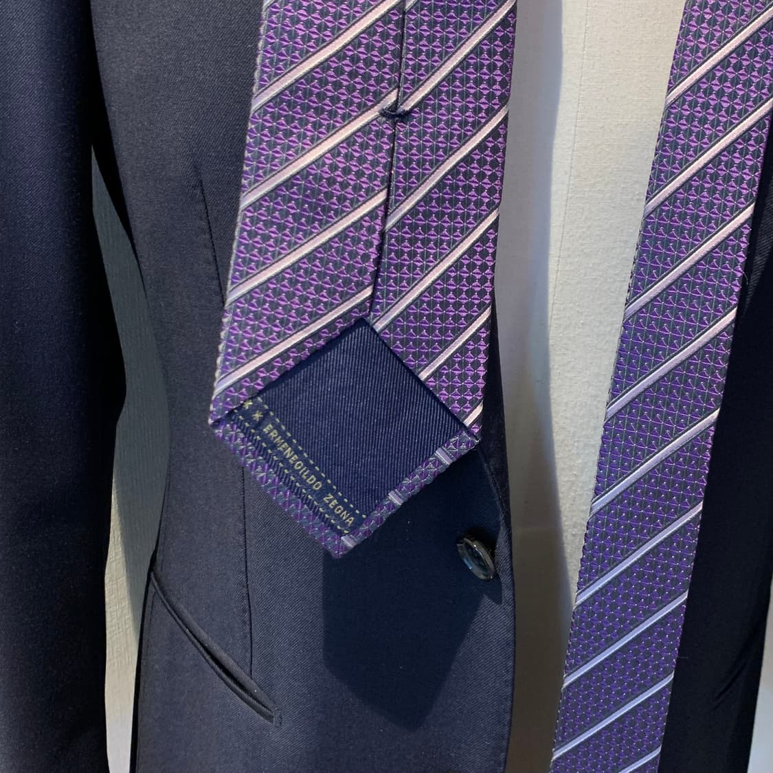 에르메네질도 제냐 이태리 신형라벨 명품넥타이 A+등급 최상급 스트라이프 상품이미지2