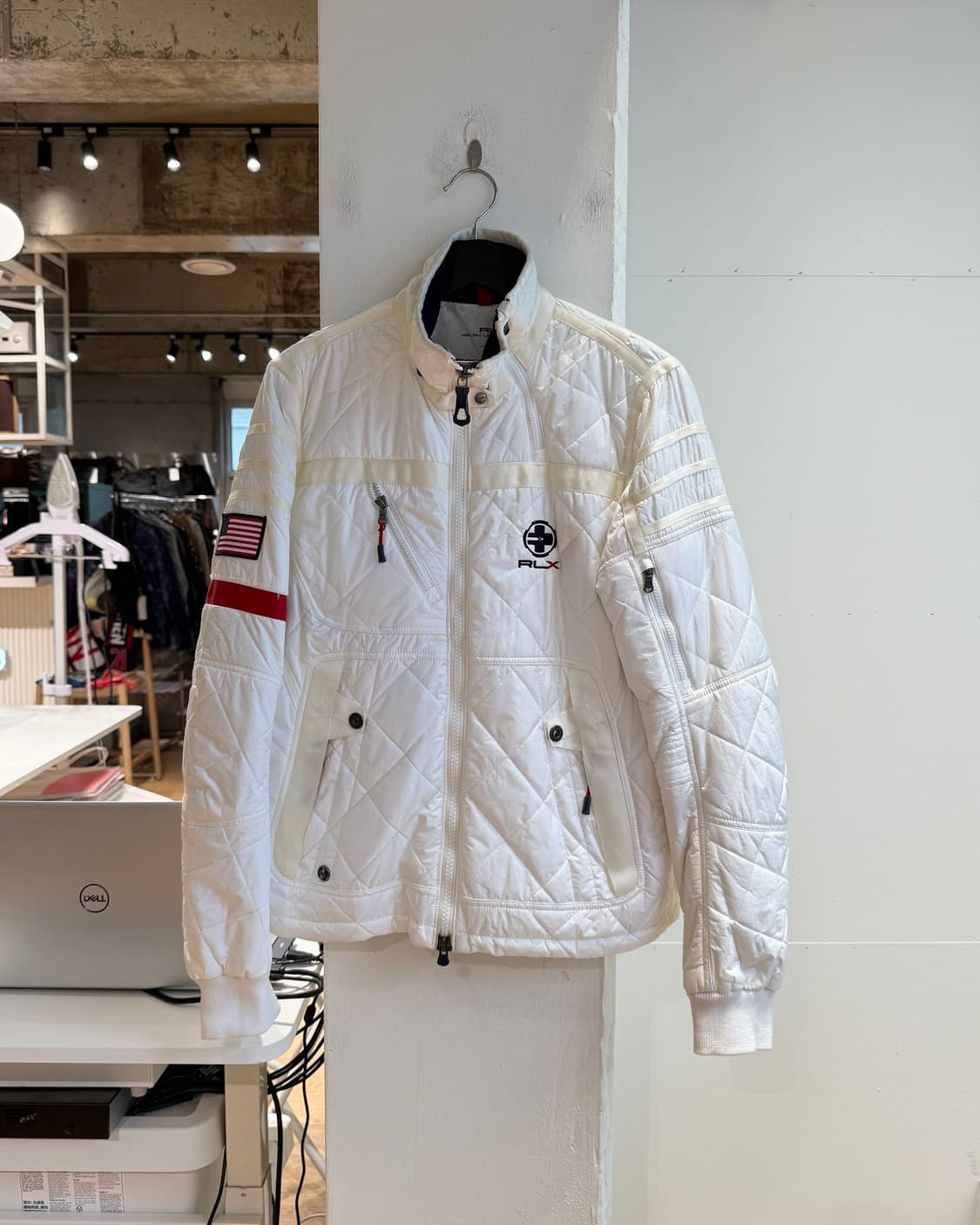 랄프 로렌 rlx 화이트 퀼팅 자켓  상품이미지2