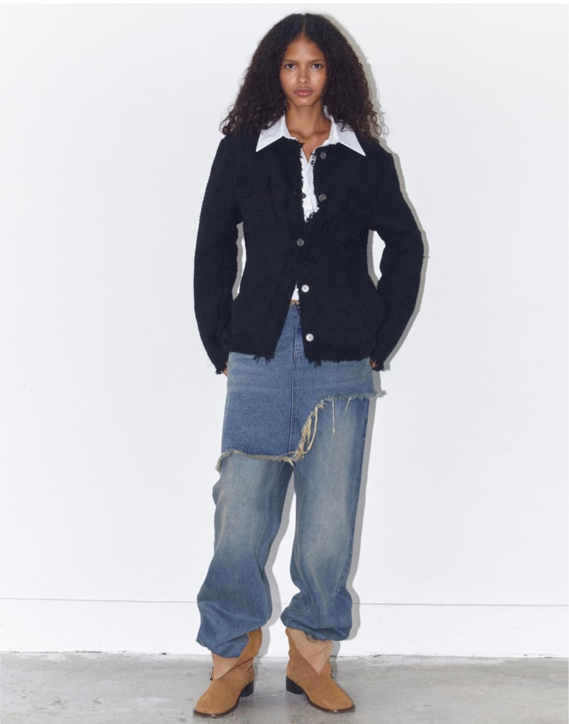 폴리수엠 프린지 트위드 자켓 상품이미지4