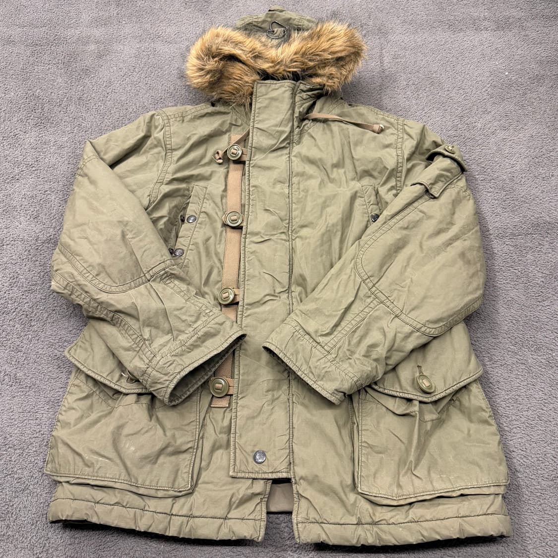 [정품/M] 폴로랄프로렌 n3b 카키 야상 파카 c1 상품이미지2