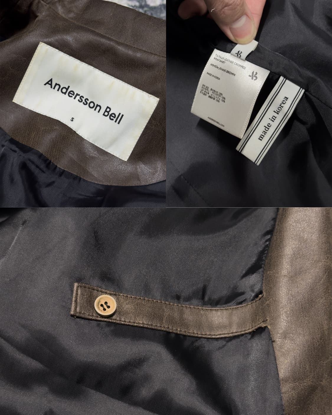 {Andersson Bell} Leather Wrap Jacket 상품이미지9