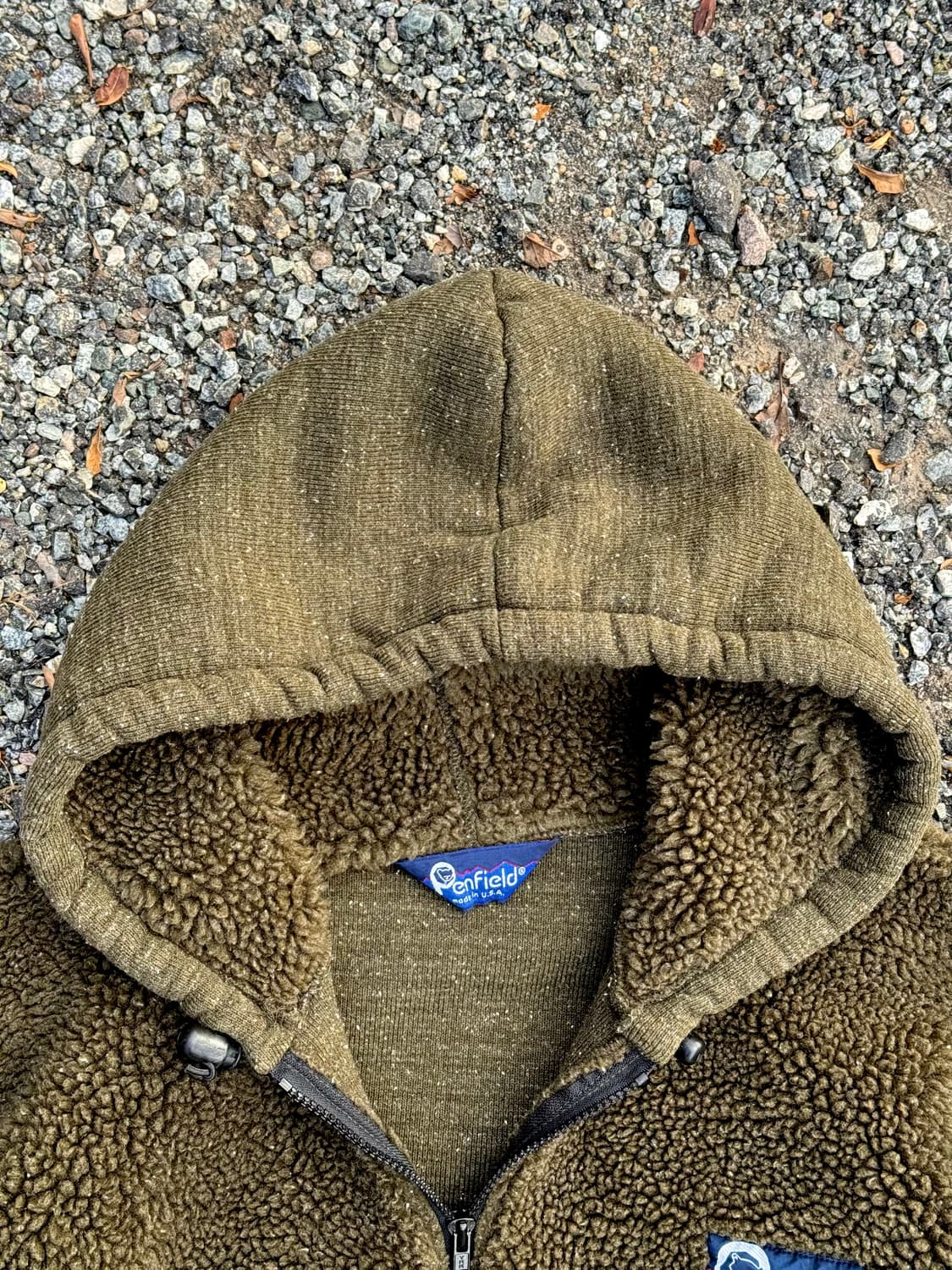 90s USA Made 빈티지 펜필드 쉐르파 플리스 하프집 후디 상품이미지5