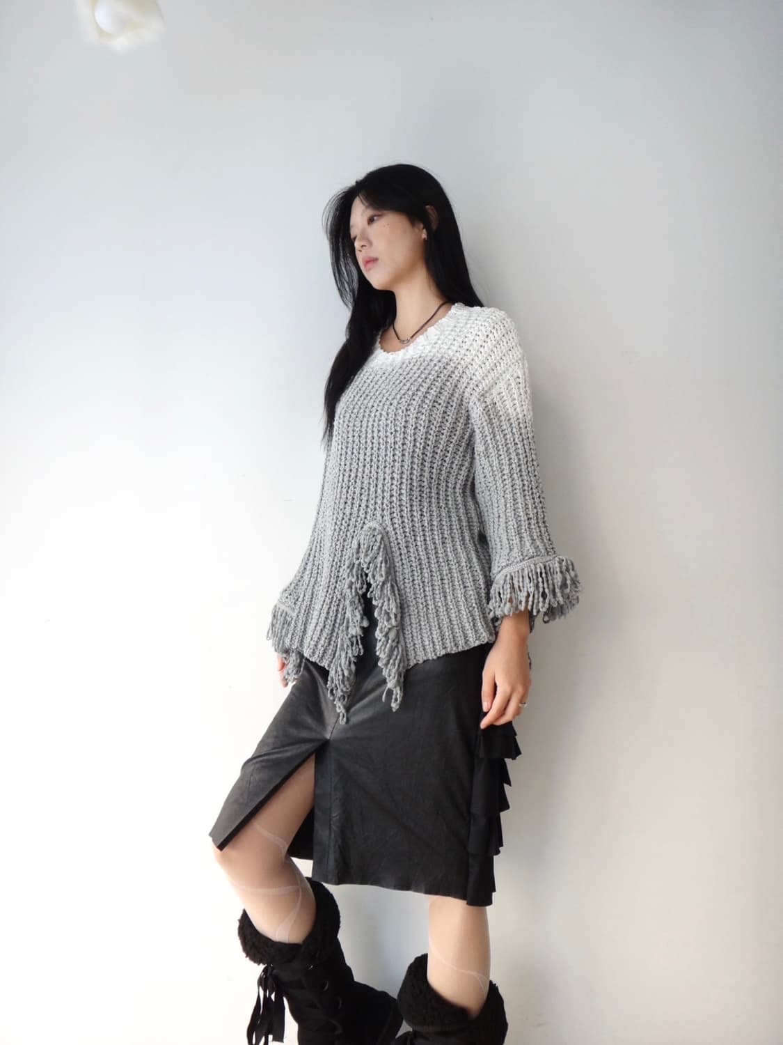 Fringe slit gradation knit  상품이미지1