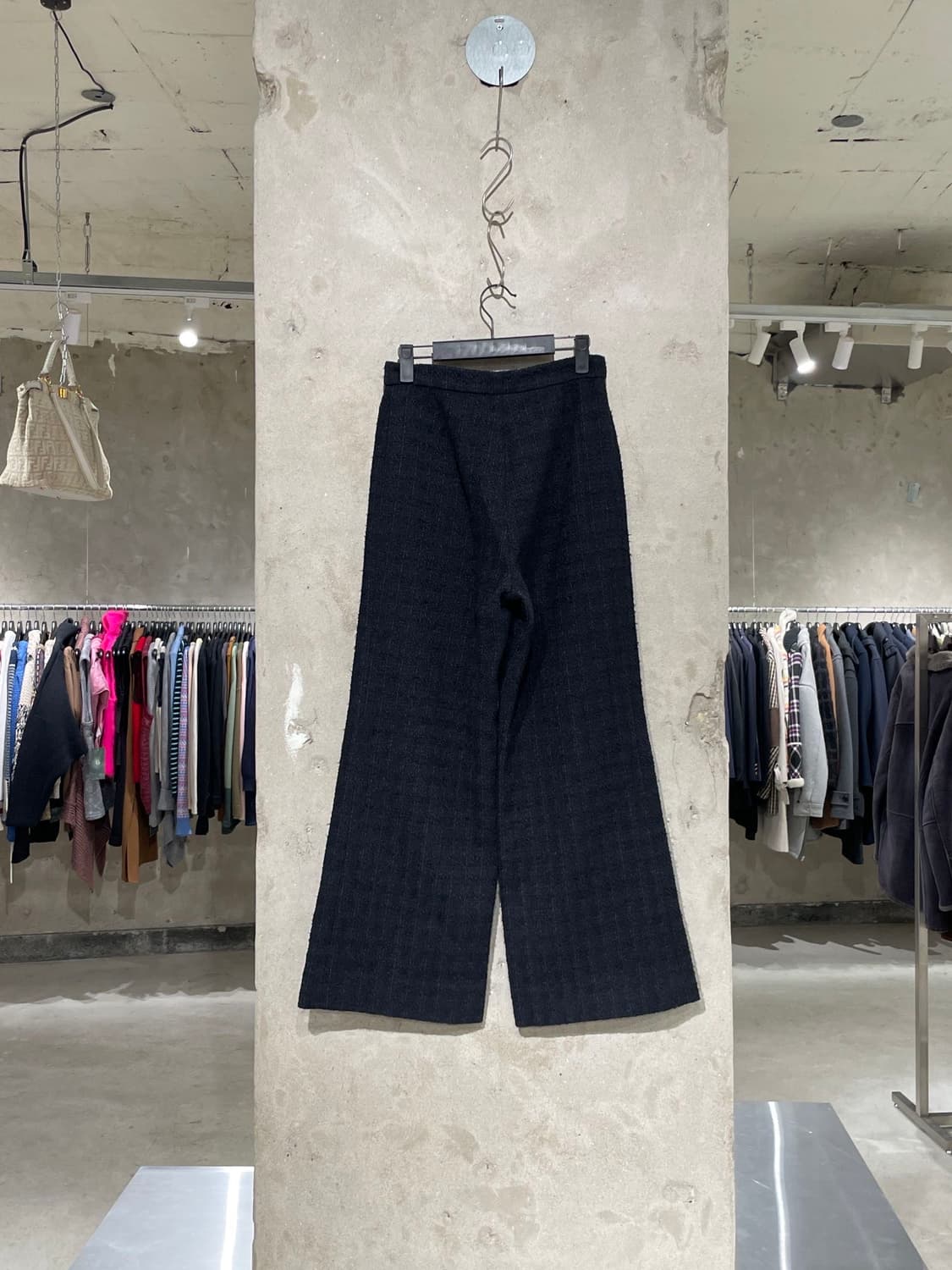 샤넬 유니폼 블랙 프론트 포켓 트위드 팬츠 상품이미지6