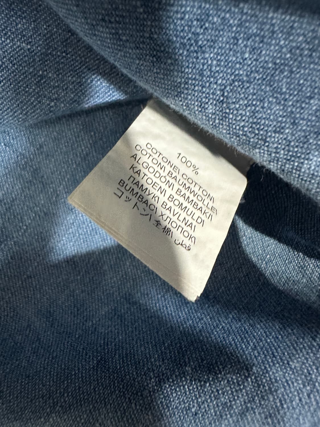 브루넬로 쿠치넬리 데님 네이비 블루 셔츠 슬림핏 상품이미지6