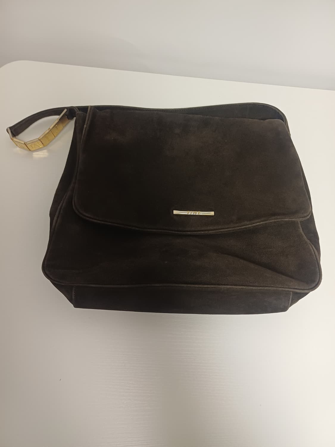 타임(TIME) 포스트모던 아카이브 스웨이드 숄더백 [다크 브라운] 상품이미지2