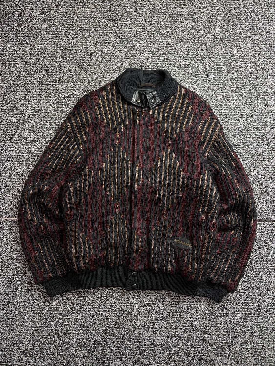 90s 입생로랑 아카이브 케이블 스웨터 봄버 자켓 2082 상품이미지2