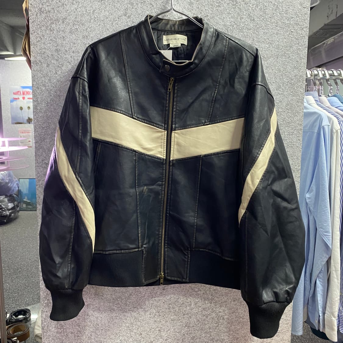 라퍼지 스토어 미니멀 투웨이 블랙 자켓 B3526 상품이미지2