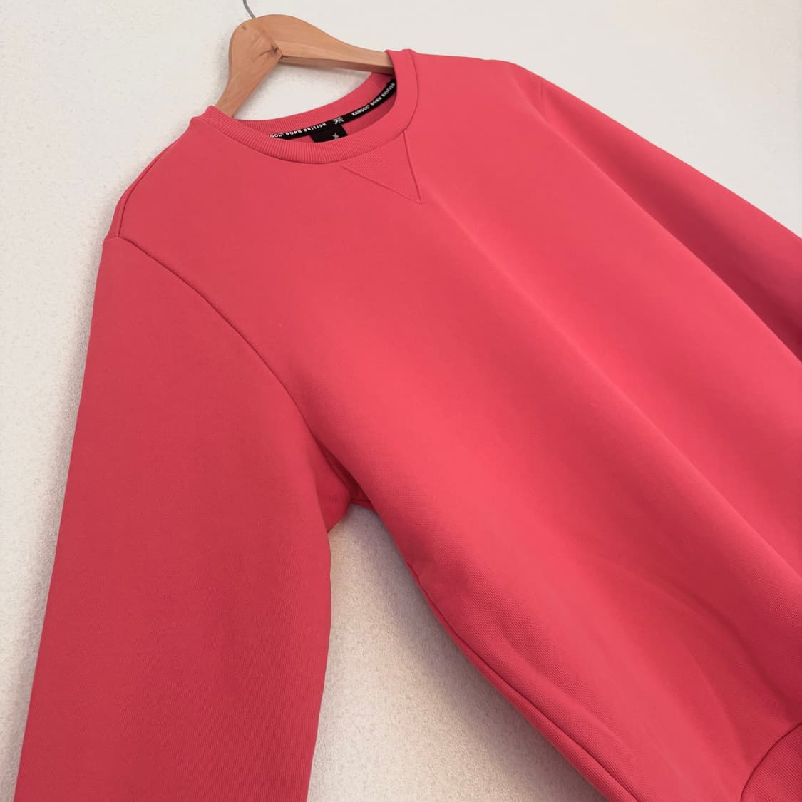 캉골 맨투맨 티셔츠 M 100 루즈핏 톤다운된 핑크 상품이미지5