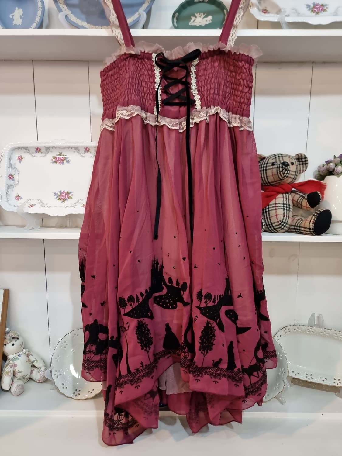 고딕 실루엣 언발 원피스 상품이미지5