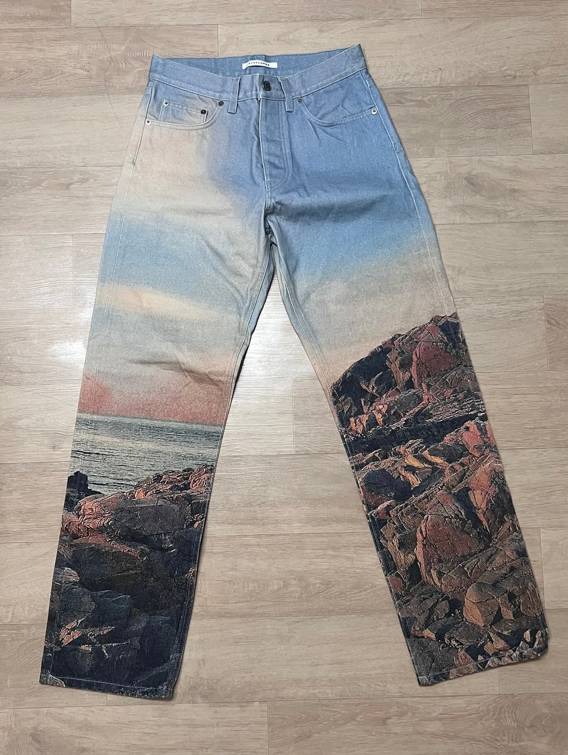 [30] 선플라워 sunflower 루즈 AOP 프린트 데님 팬츠 상품이미지1