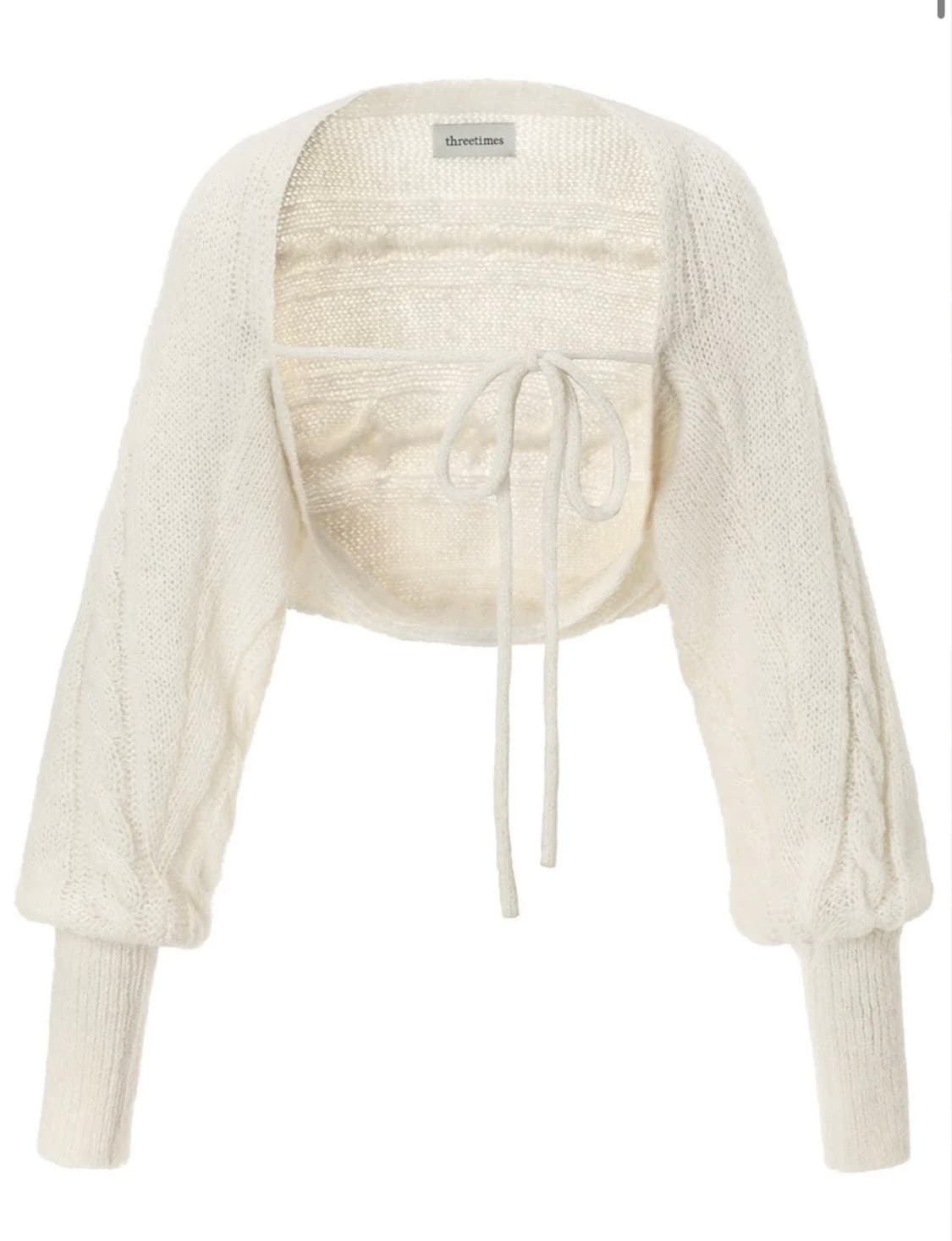 쓰리타임즈 크리미 니트 볼레로 상품이미지1