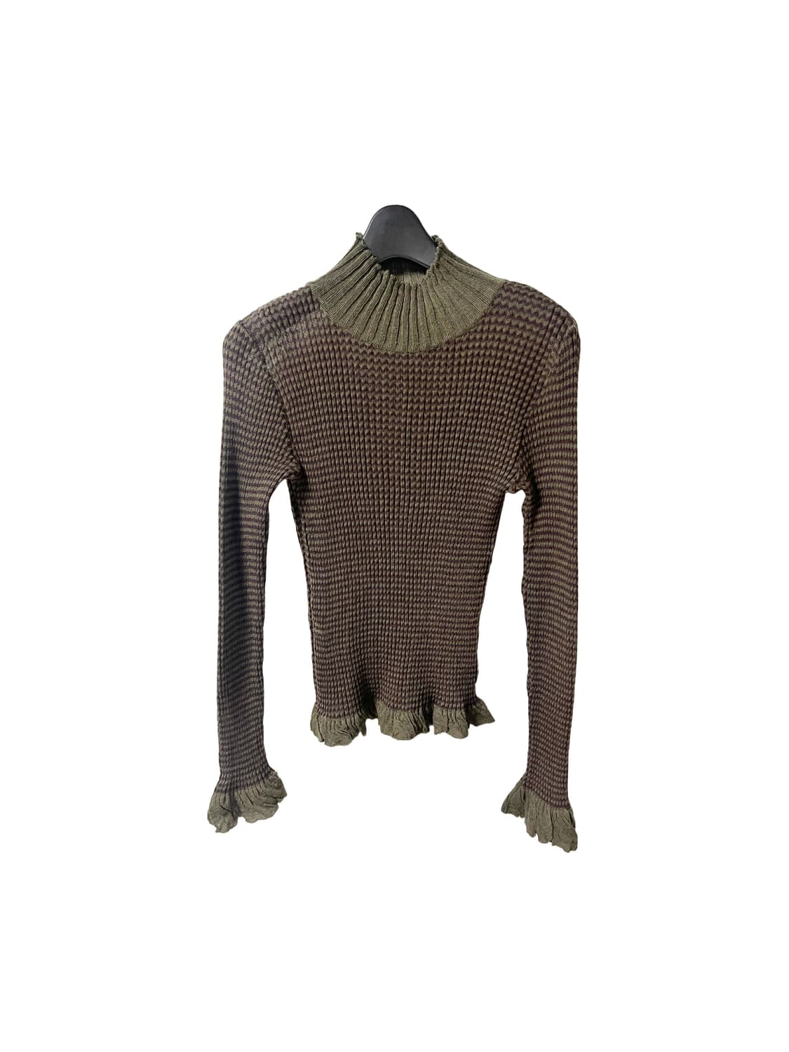 Pleated Sheer Turtle Blouse 상품이미지1