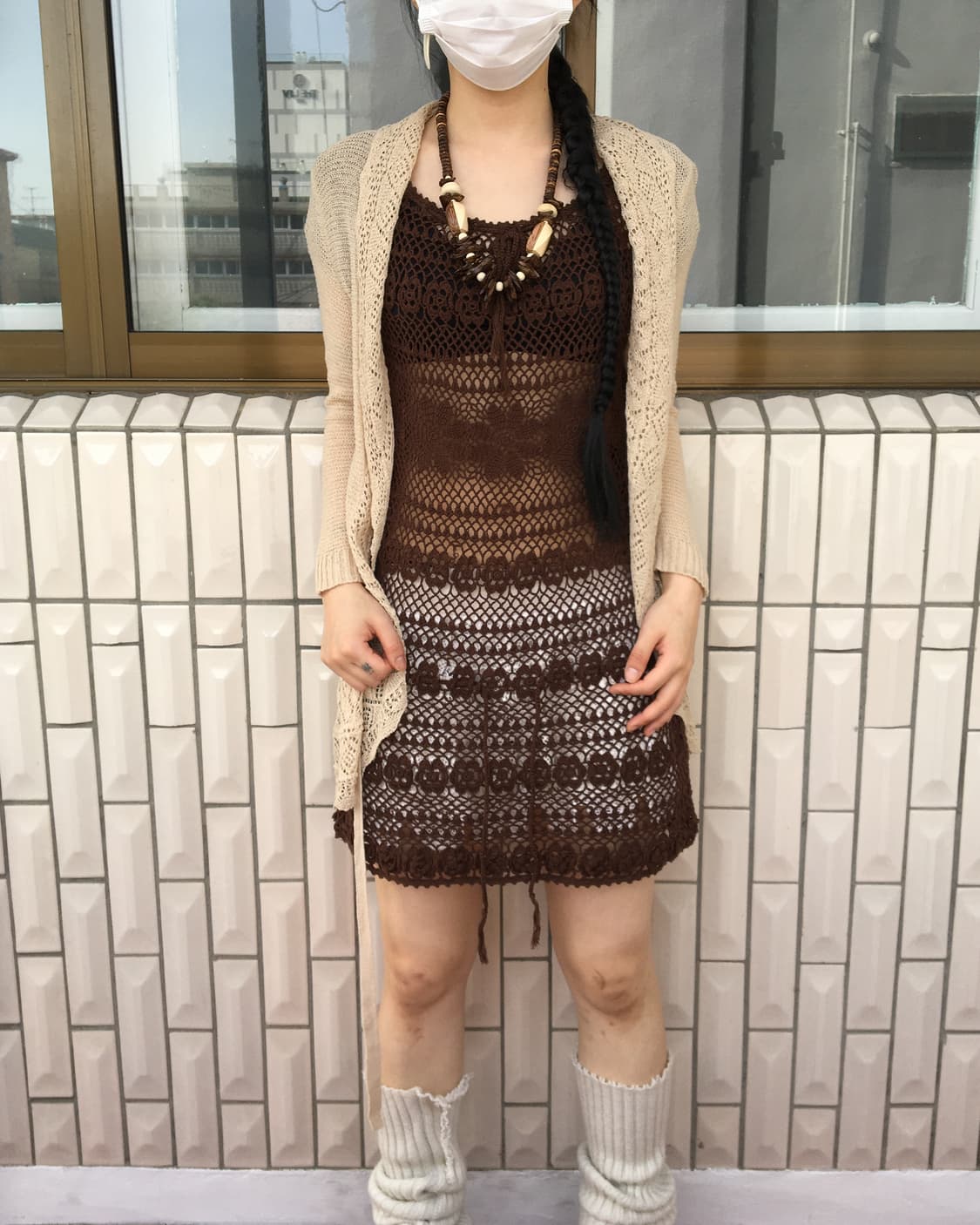 punching drape point open cardigan 상품이미지5