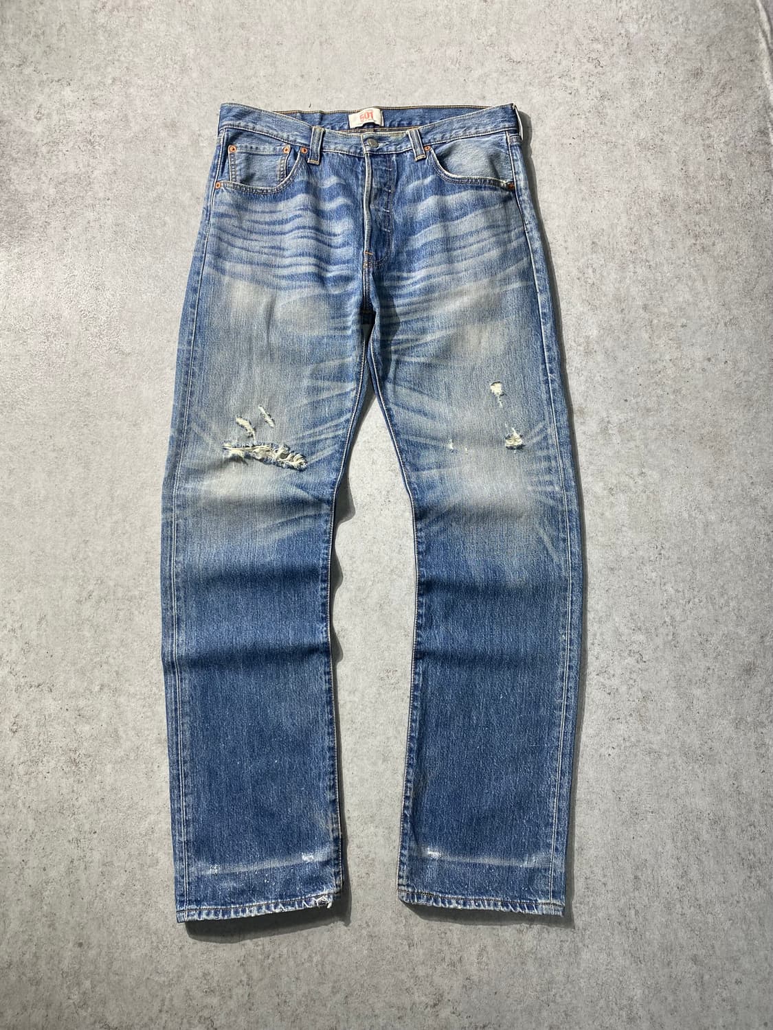 [33] 00s Levi's 501 리바이스 디스트레스드 데님팬츠 상품이미지1