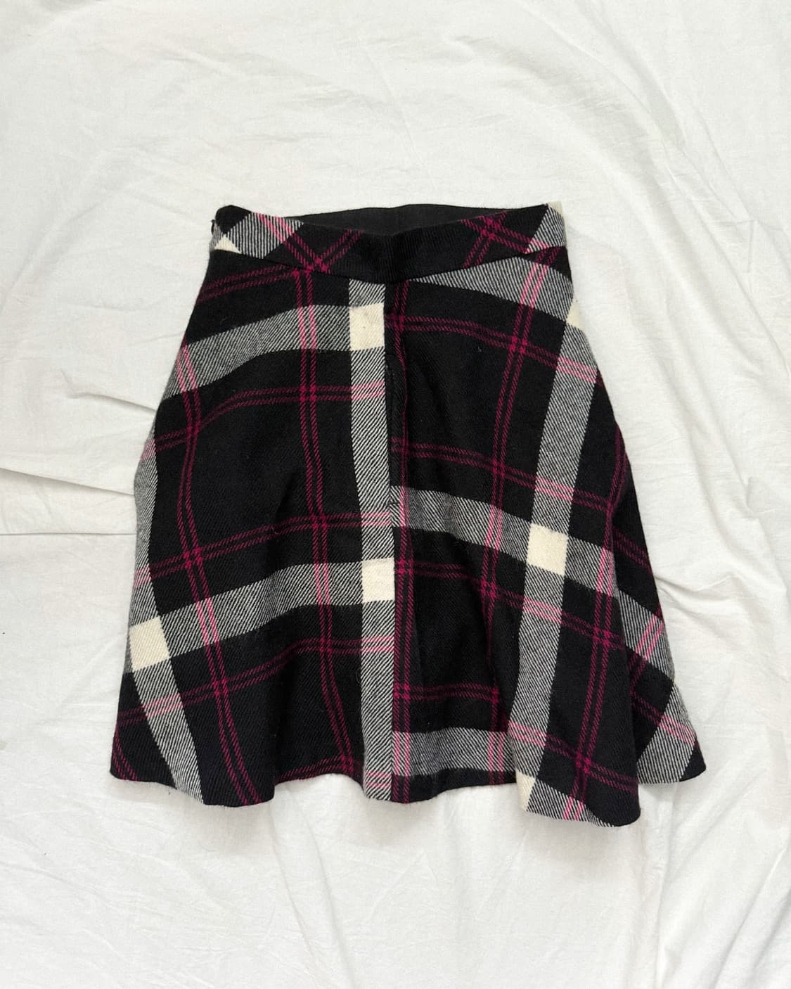 agnes b 체크 울 미니스커트 상품이미지2