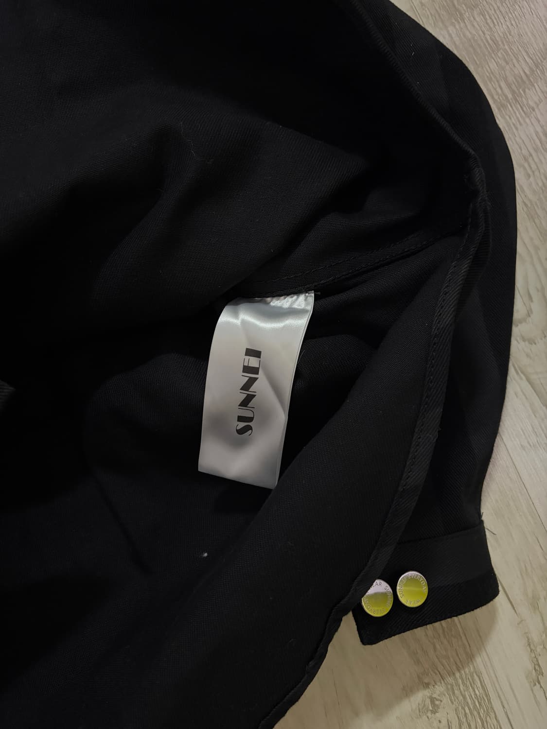 [XL] SUNNEI 블랙 스트라이프 코튼 셔츠 자켓 새상품 상품이미지5