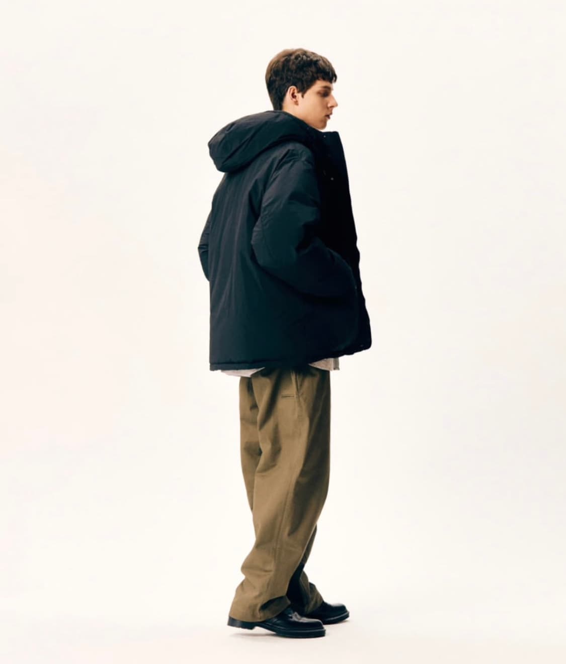 에스피오나지 와이드 오피서 팬츠 올리브 M 상품이미지4