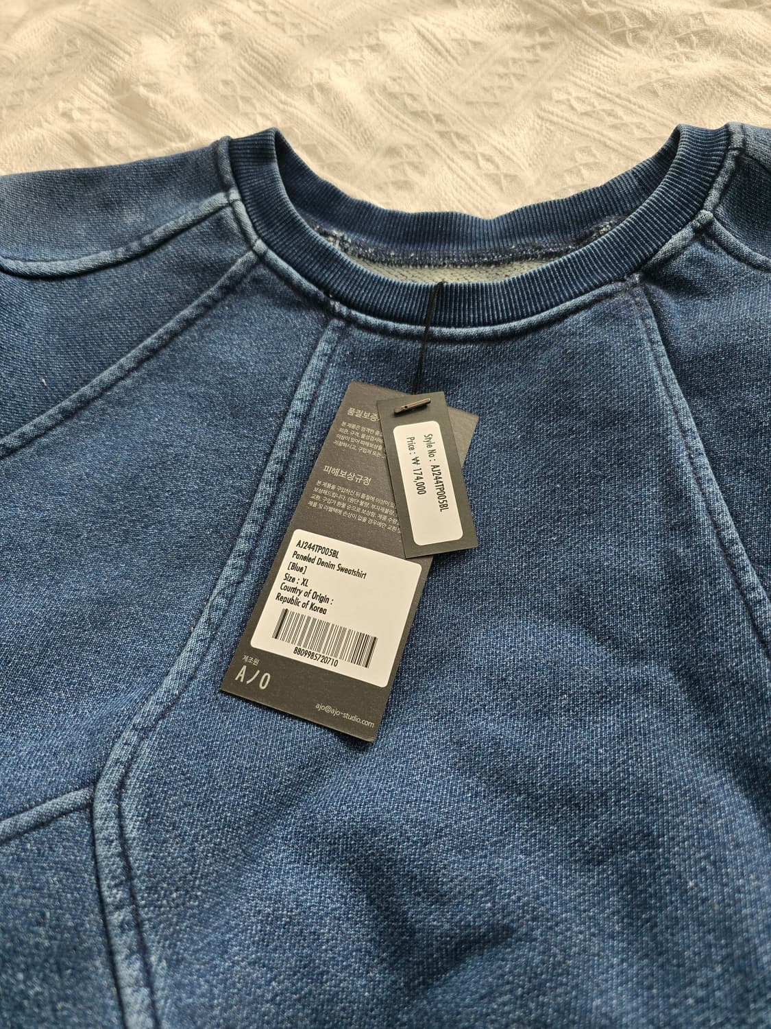 아조바이아조 데님맨투맨 XL 상품이미지6