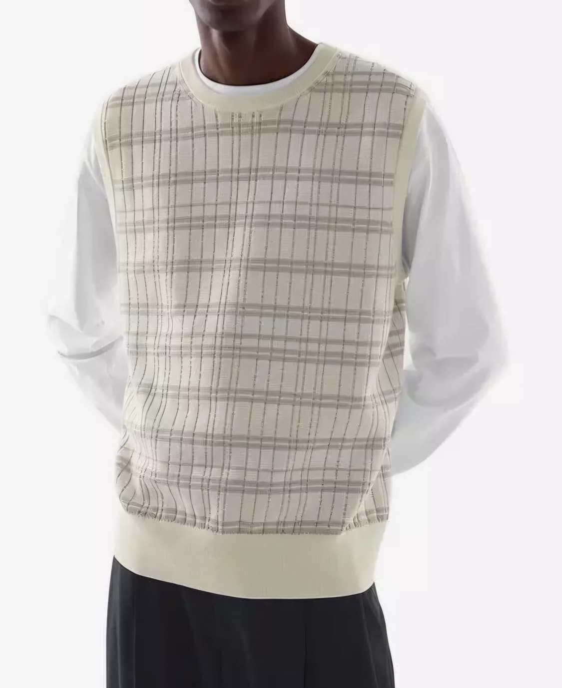 코스 자카드 니트 베스트 / 남성 조끼/ 여성 조끼 베스트 상품이미지1