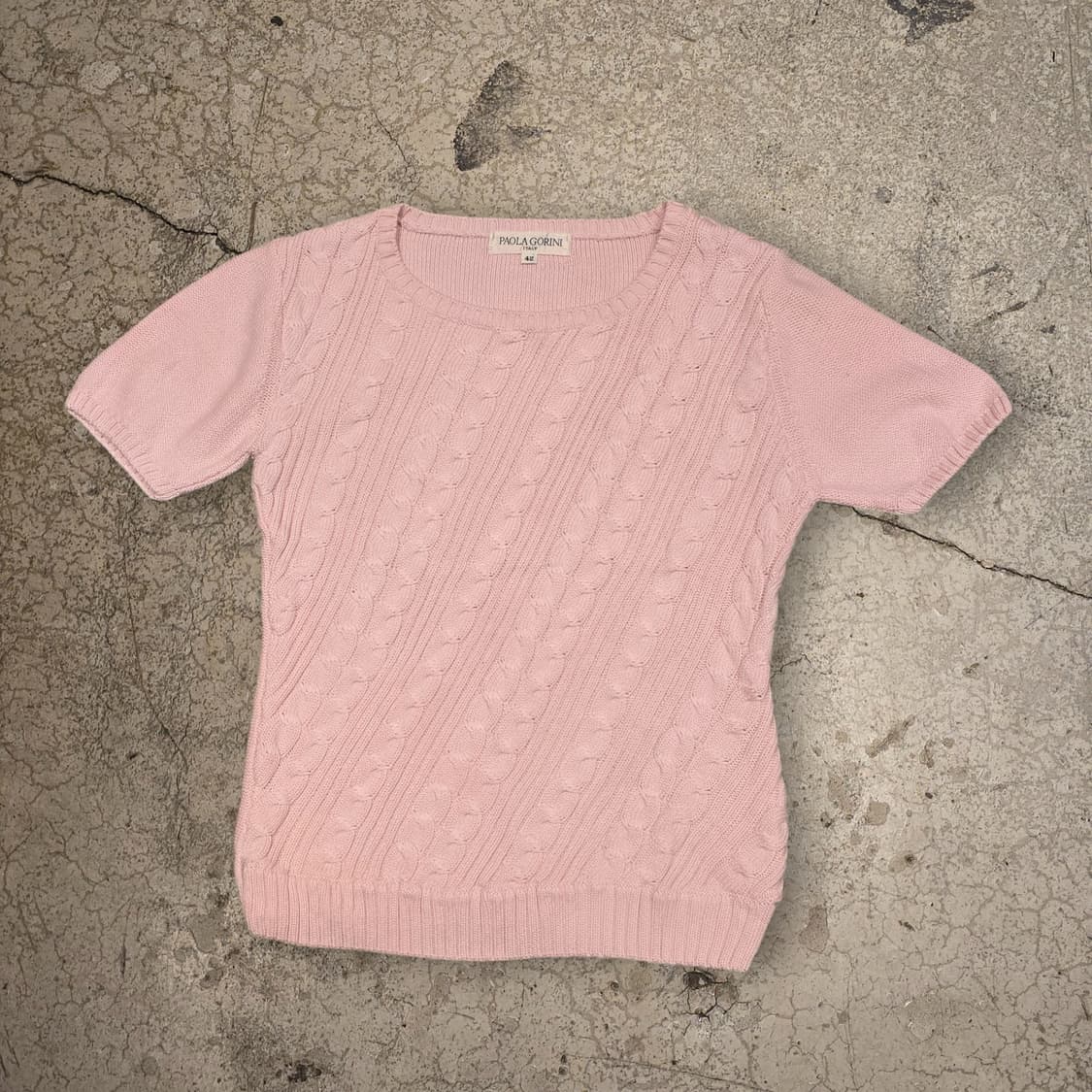 파올라 고리니 케이블 반팔 니트 상품이미지1