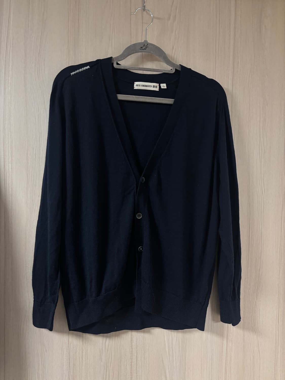 유니클로 안야 힌드마치 가디건 네이비 L사이즈 상품이미지2