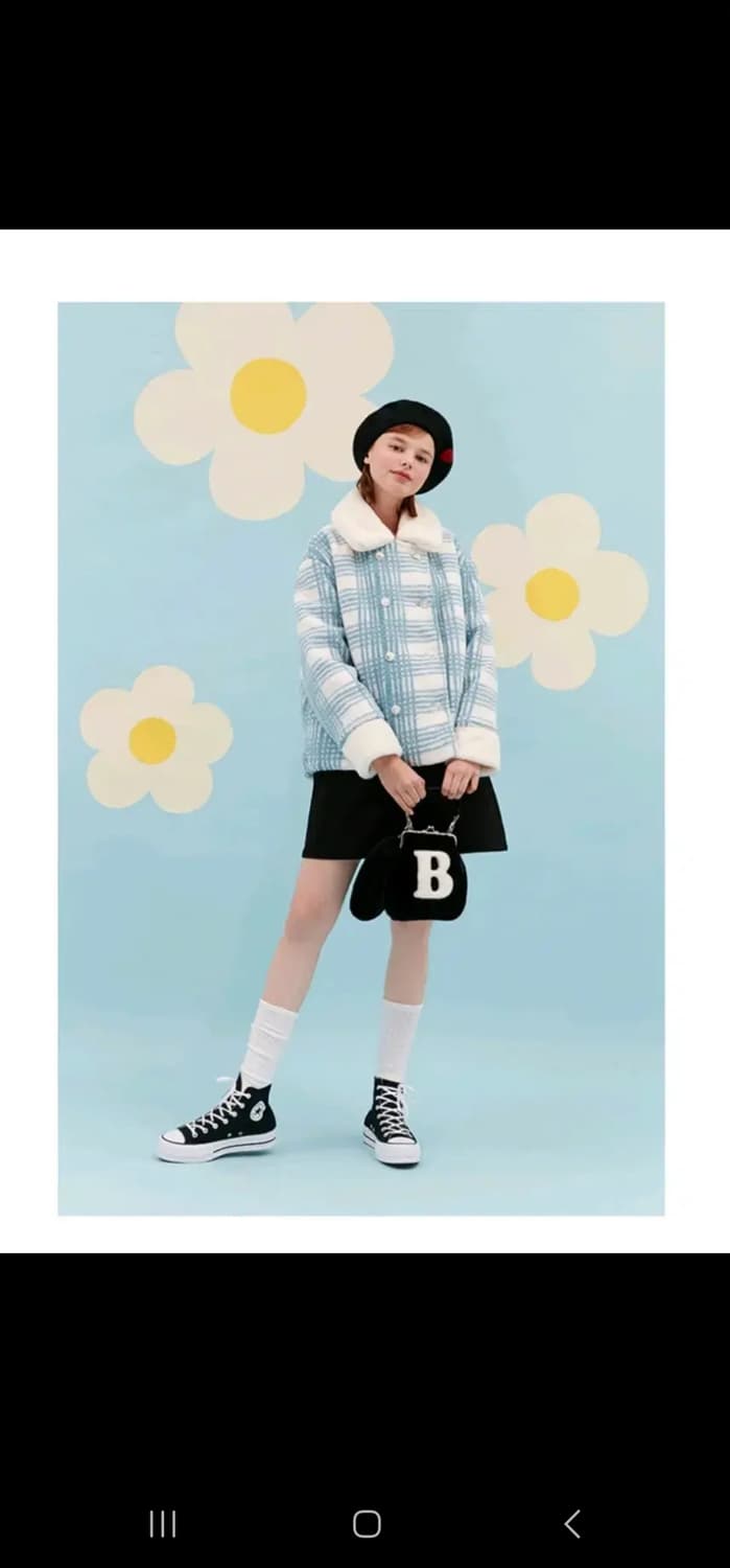 oioi 체크 퍼자켓 코트 상품이미지1