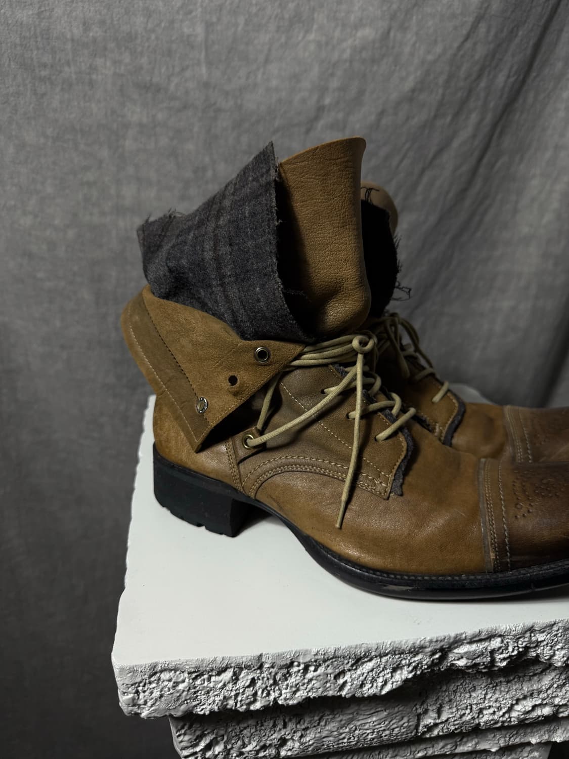 Alfredo Bannister Layered Leather Boots  상품이미지2