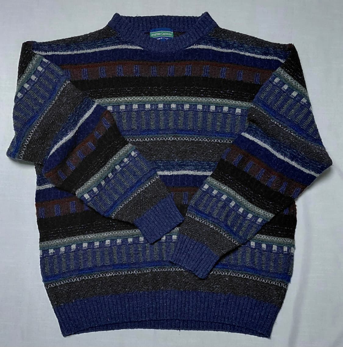 QUATTRO CASTELLA 패턴 니트 스웨터 (L) 상품이미지1