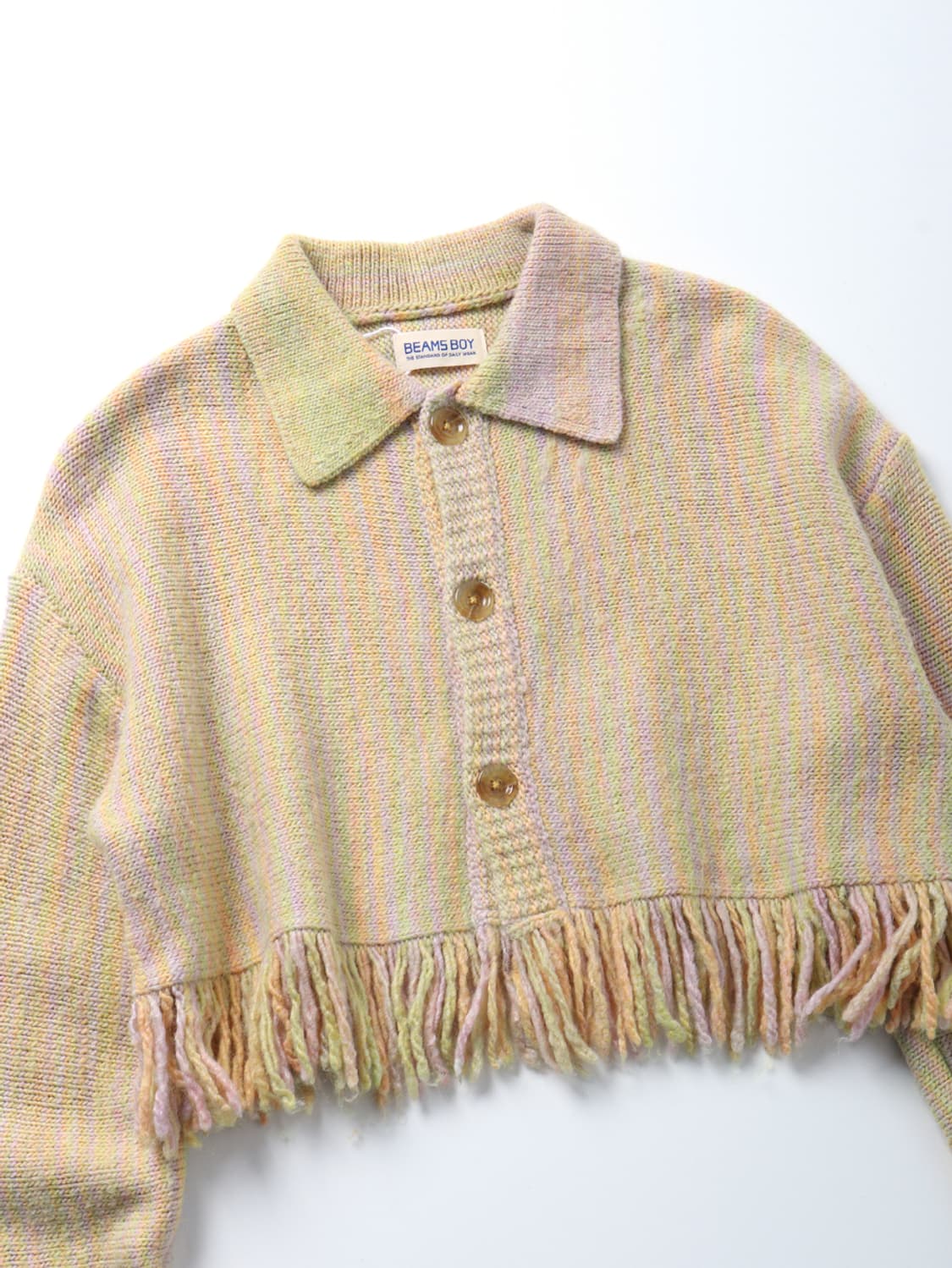 빔즈보이 BEAMS BOY Kasuri Fringe Cardigan 상품이미지7