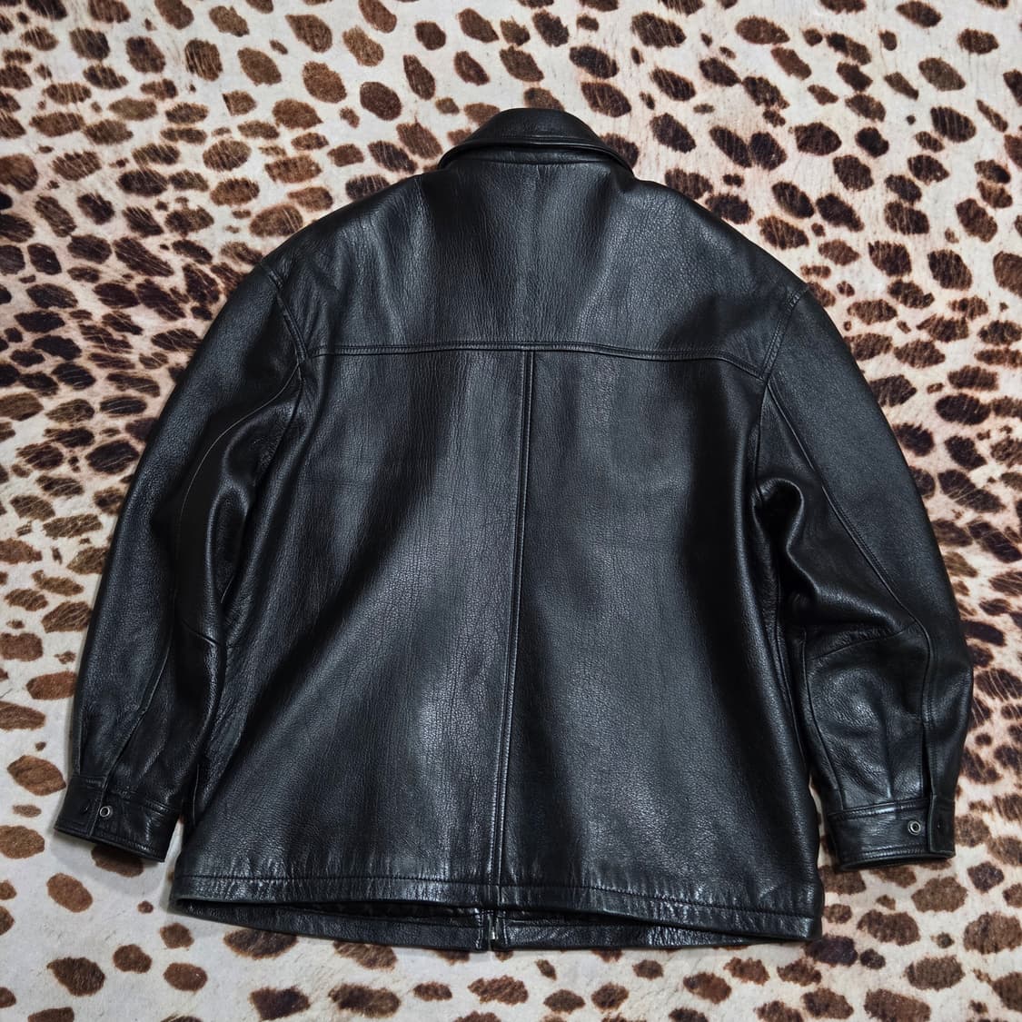 빈티지 리얼 레더 누빔 가죽 자켓 상품이미지5
