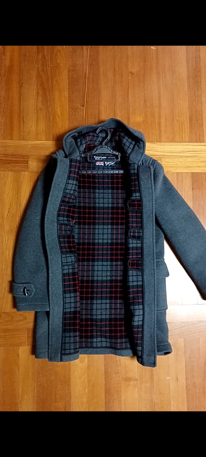 20%할인 오늘만,글로버올 gloverall 회색 더플 코트 상태 좋음 상품이미지3