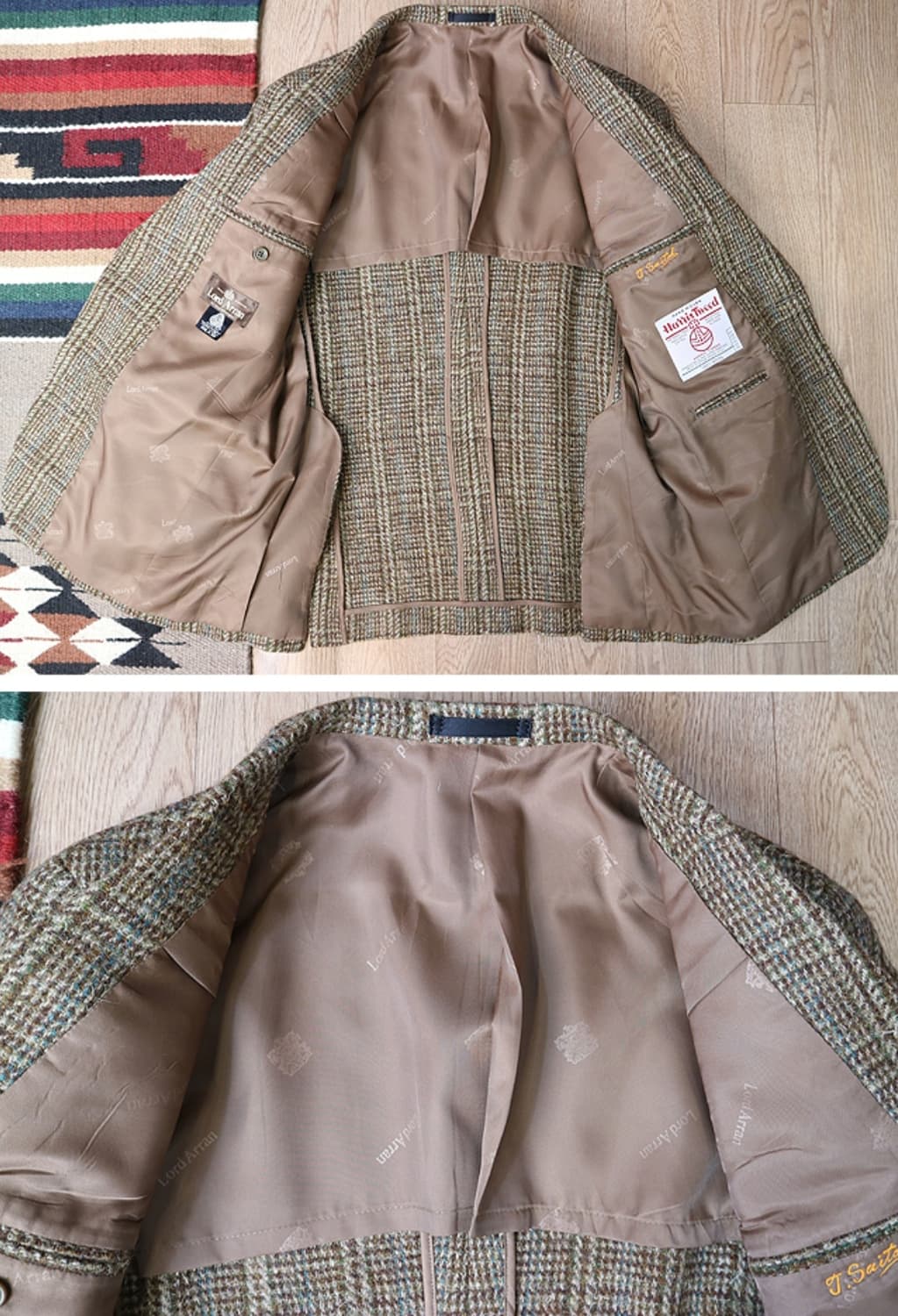 

일본판 Harris tweed 해리스 트위드 빈티지 2버튼 블레이저  상품이미지8